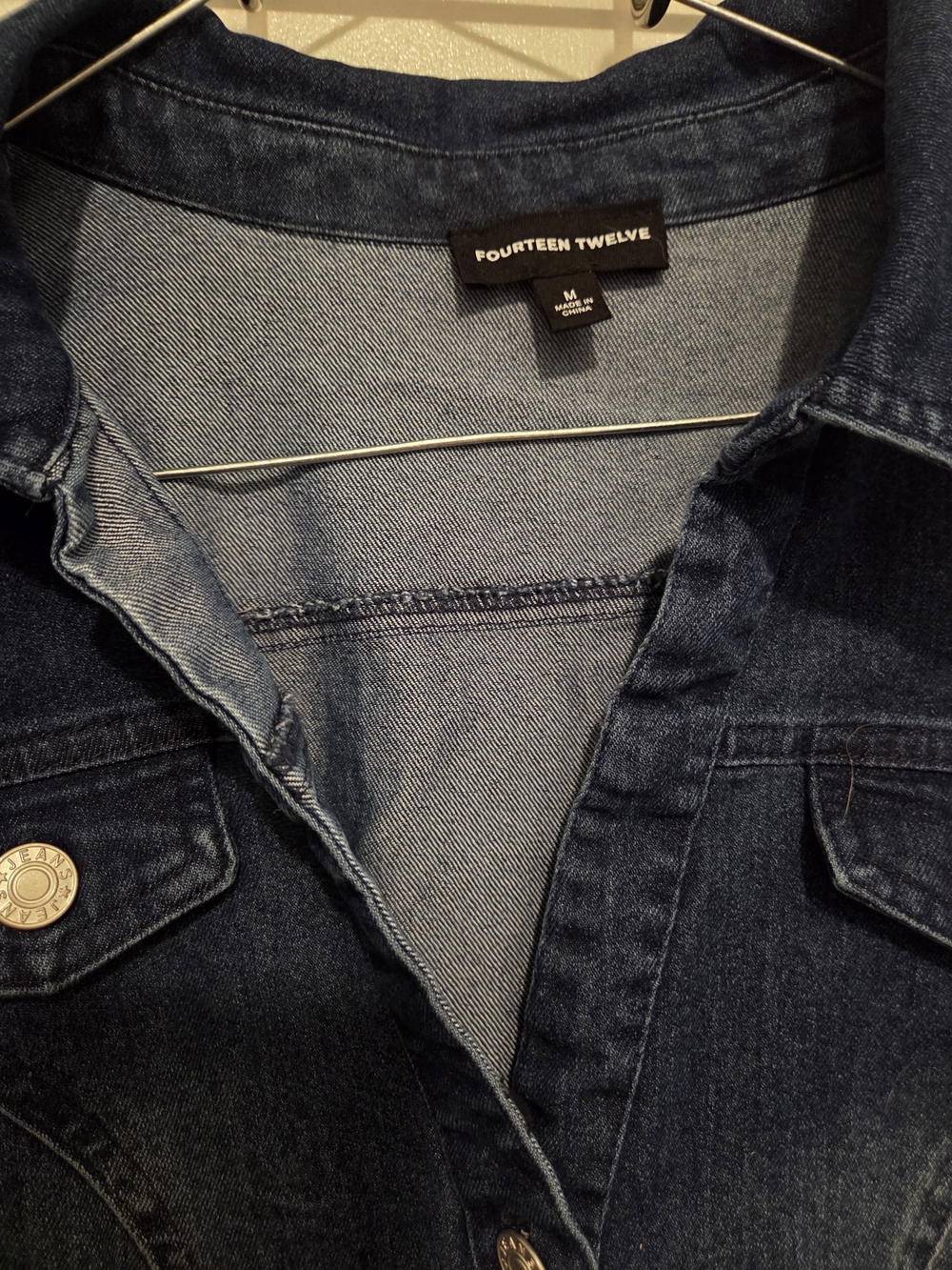 Fourteen Twelve Dark Wash Denim Dress - Navy Blue - Picture 4 of 5